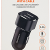 Xssive C29N Duo Car Charger + USB for iPhone 2.4A - Zwart - Afbeelding 2